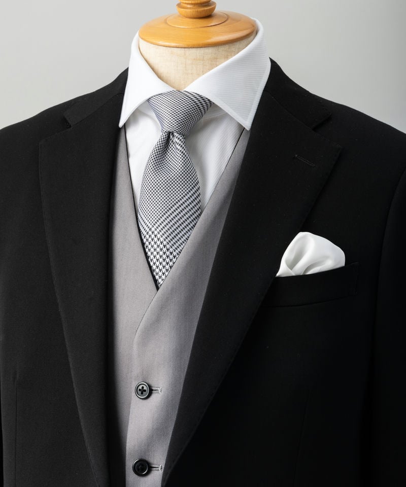 SUIT SELECT スーツセレクト 【セット】グレンチェックシルバータイ