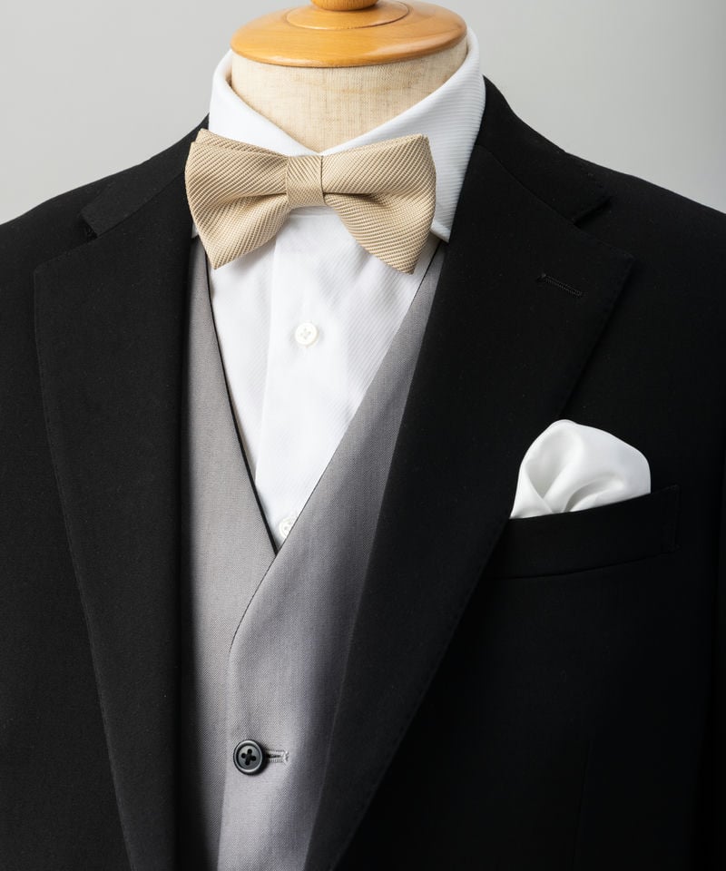 SUIT SELECT スーツセレクト 【セット】ツイル織柄蝶ネクタイ&シルク