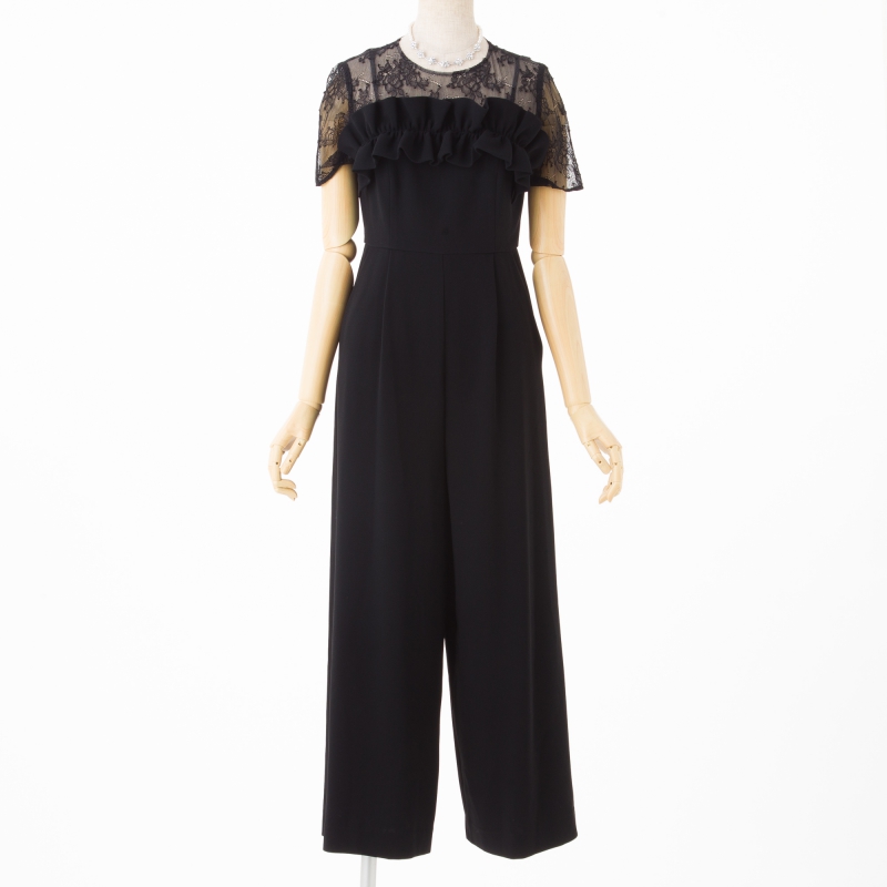 GRACE CONTINENTAL グレースコンチネンタル フリルワイドサロペット