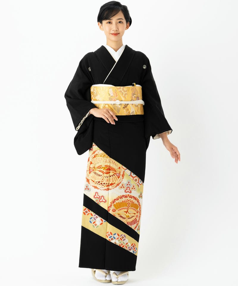 Select Shop 【黒留袖】向かい鶴丸 ブラック系 | 結婚式パーティーの