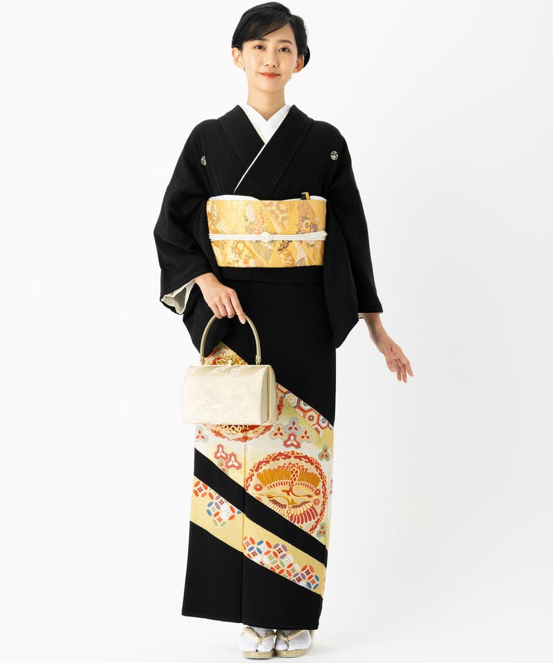 Select Shop 【黒留袖】向かい鶴丸 ブラック系 | 結婚式パーティーの