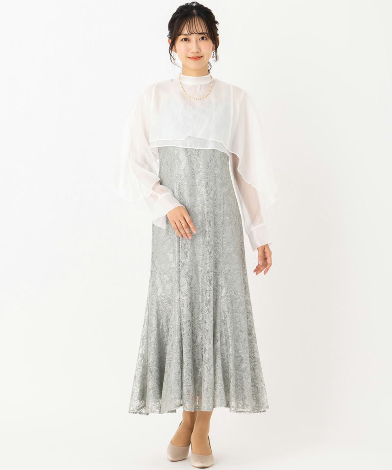 Aimer エメ 2WAYブラウス付マーメイドラインドレス その他 x グリーン