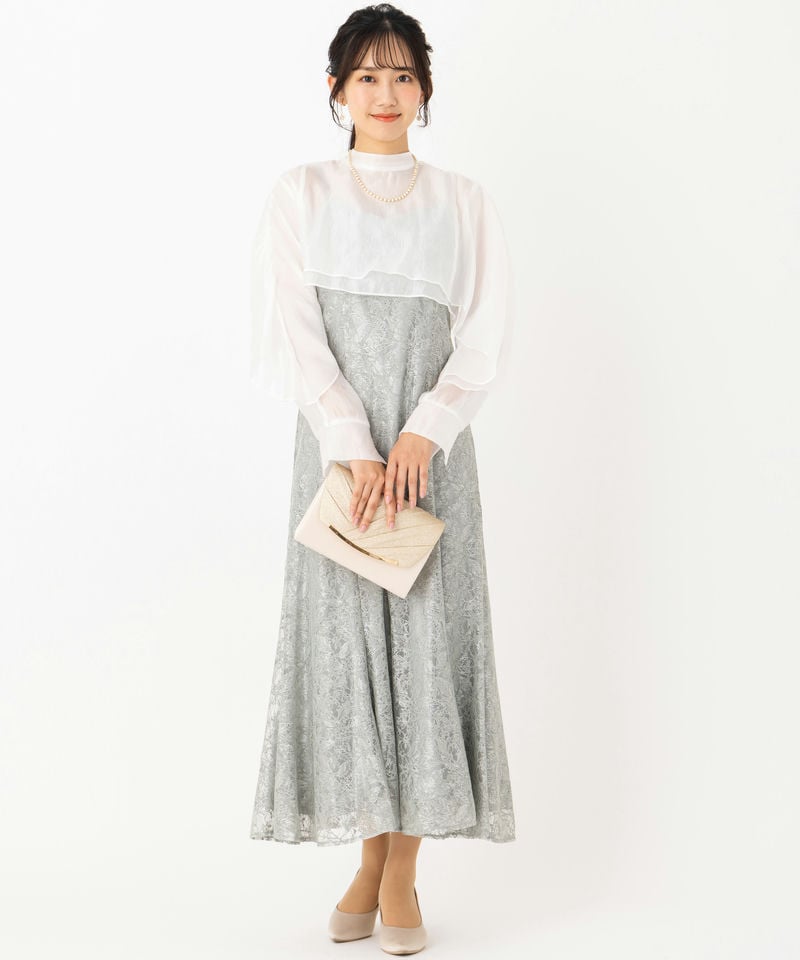 Aimer エメ 2WAYブラウス付マーメイドラインドレス その他 x グリーン