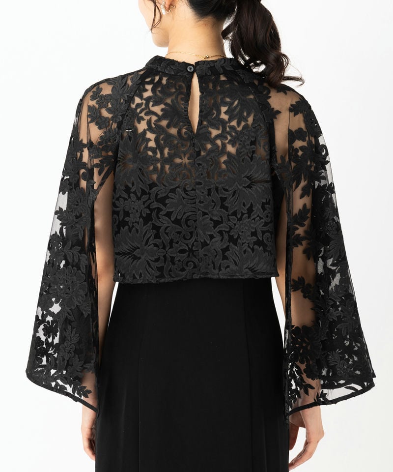 anuans アニュアンス エンブロイダリーレースケープセットドレス