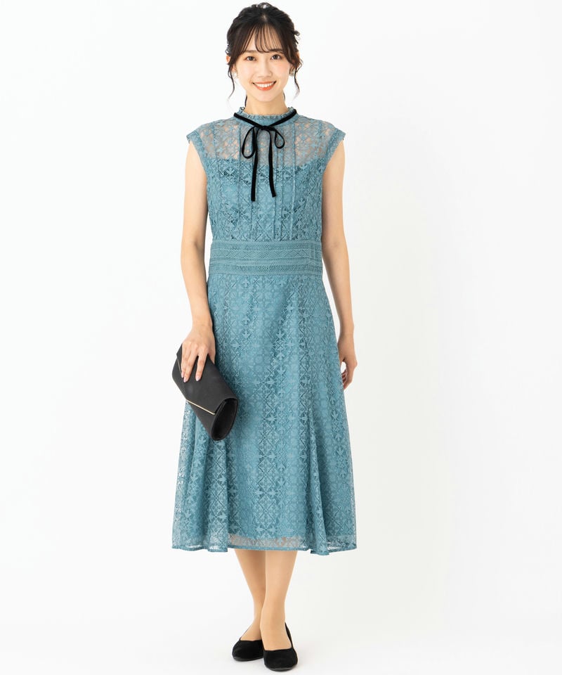 セルフォード　ドレス CELFORD セルフォード タイルレースドレス その他 x グリーン系 | 結婚