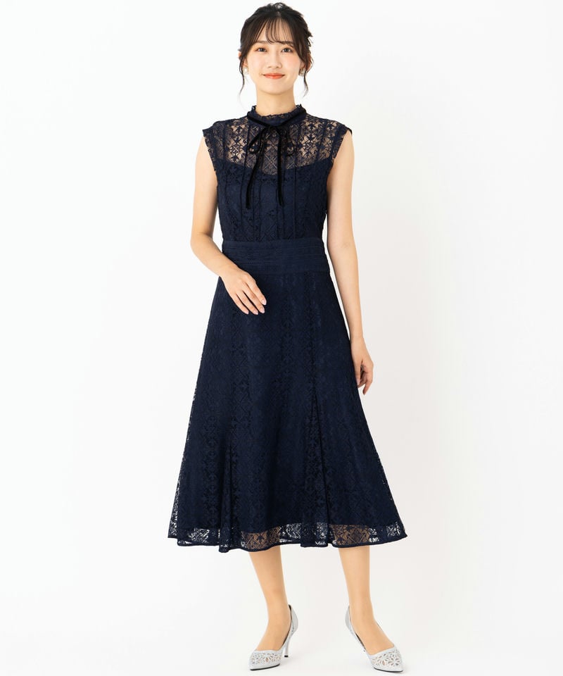 CELFORD セルフォード タイルレースドレス ネイビー系 | 結婚式