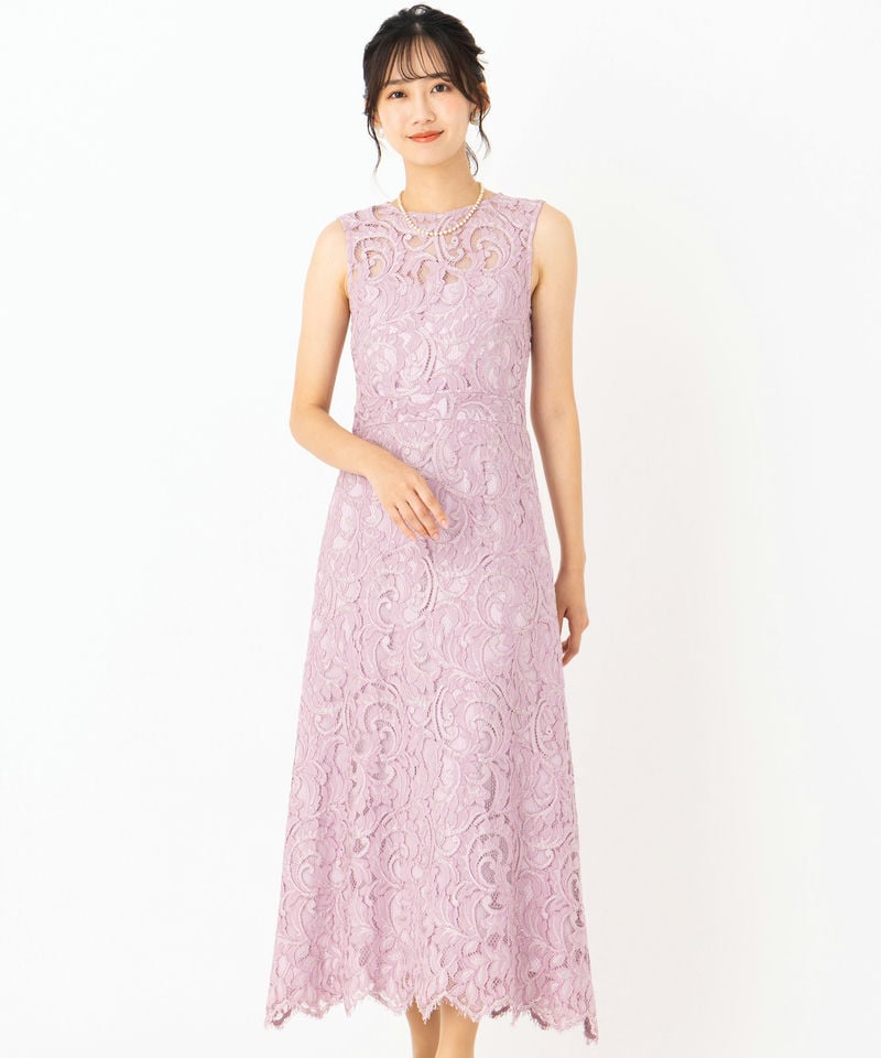 GRACE CONTINENTAL グレースコンチネンタル レースミッドドレス