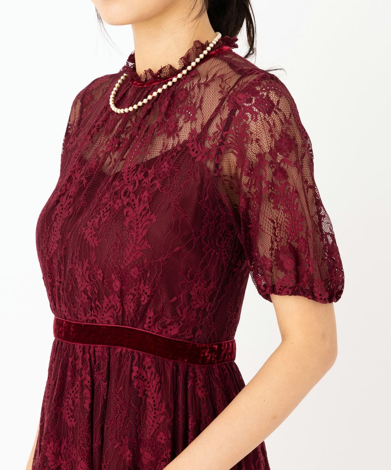 ジルバイジルスチュアートのレース×ベルベットドレス ジルバイジルスチュアートのレース×ベルベットドレス