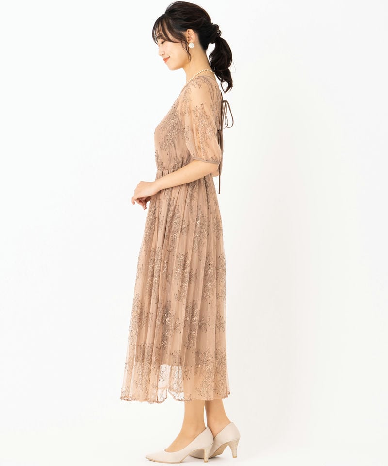 JILL STUART ジルスチュアート チュールレースバックリボンドレス