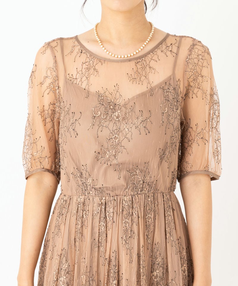 JILL STUART ジルスチュアート チュールレースバックリボンドレス