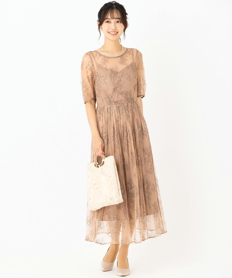JILL STUART ジルスチュアート チュールレースバックリボンドレス