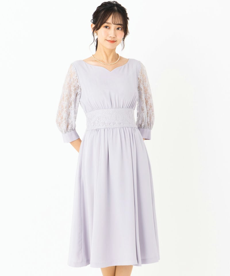 JILL STUART ジルスチュアート ラッセルレースパイピングドレス ピンク 