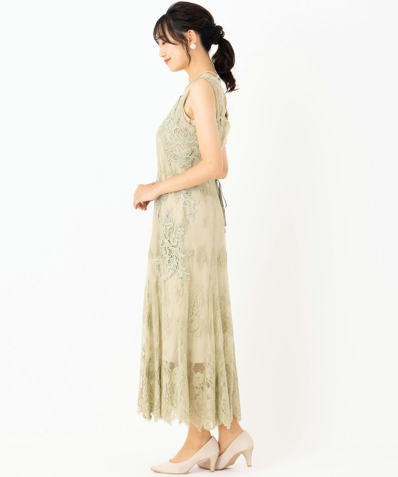 FRAY I.D フレイアイディー レースモチーフドレス その他 x グリーン系