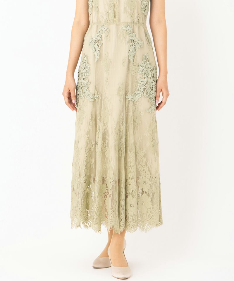 FRAY I.D フレイアイディー レースモチーフドレス その他 x グリーン系