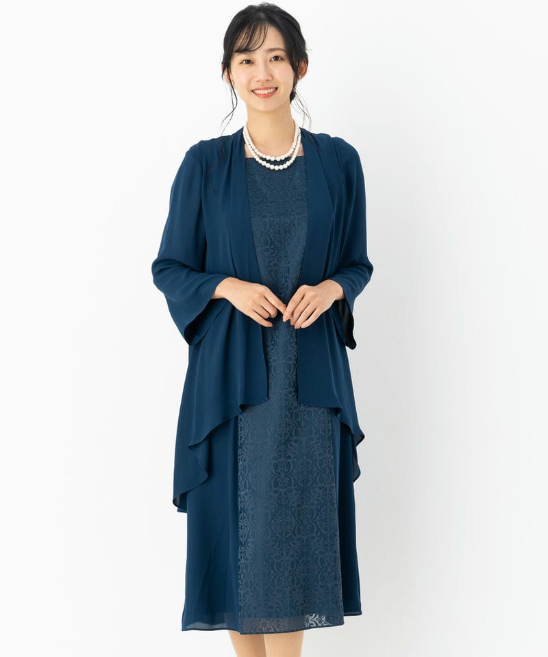 東京ソワール 【マザーズドレス】ロングカバーアップ付きオパール