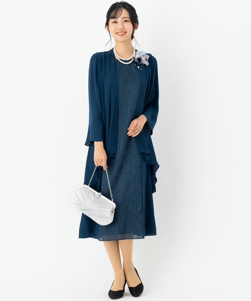 東京ソワール 【マザーズドレス】ロングカバーアップ付きオパール