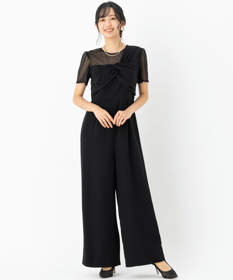 GRACE CONTINENTAL グレースコンチネンタル ドレープリボンサロペット