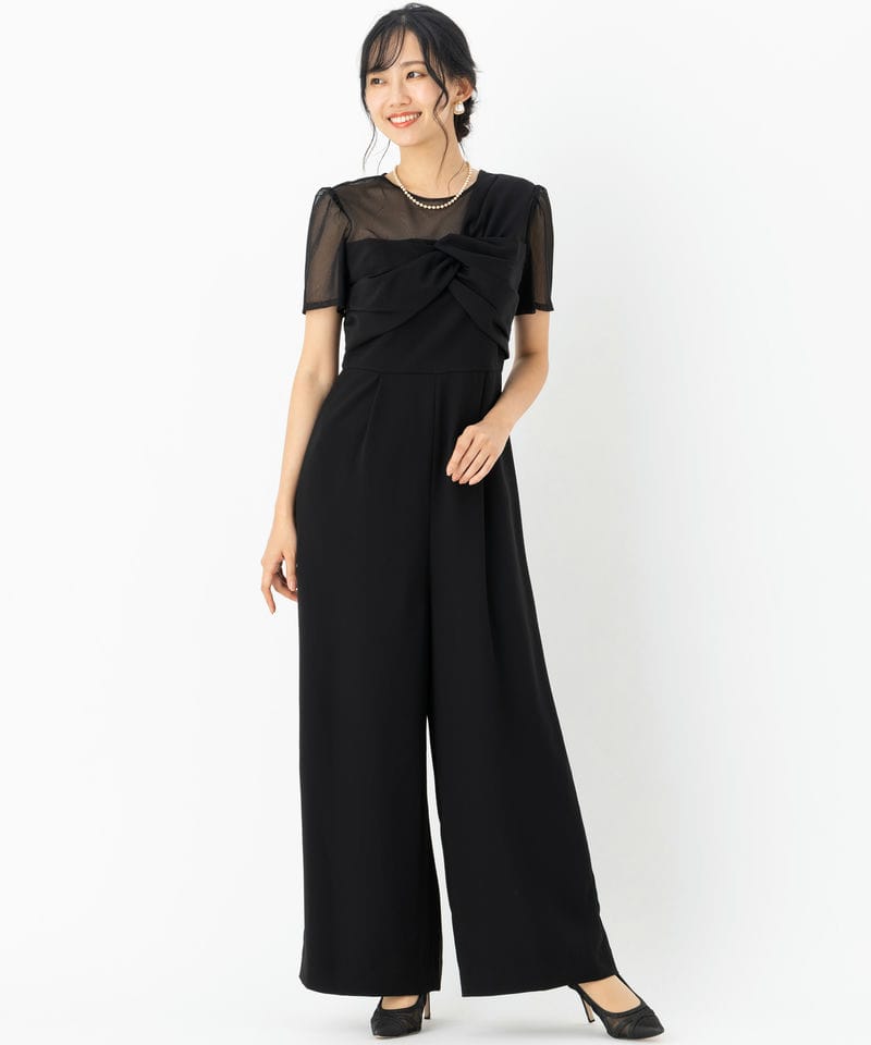 GRACE CONTINENTAL グレースコンチネンタル ドレープリボンサロペット