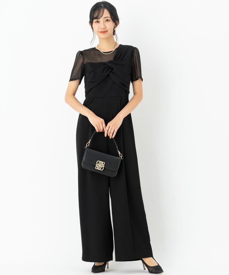 GRACE CONTINENTAL グレースコンチネンタル ドレープリボンサロペット