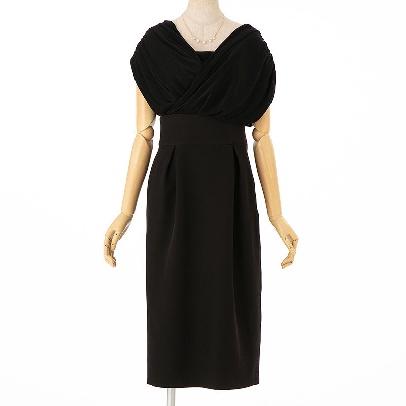 LAGUNAMOON ラグナムーン エスパンディカシュクールドレス ブラック系