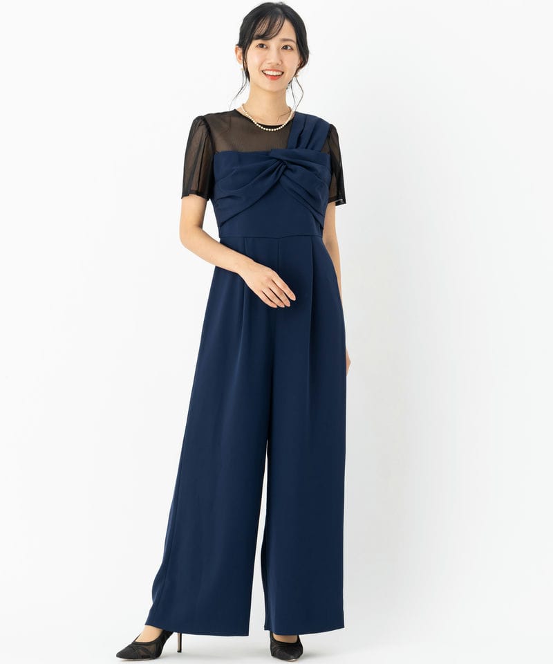 GRACE CONTINENTAL グレースコンチネンタル フリルワイドサロペット