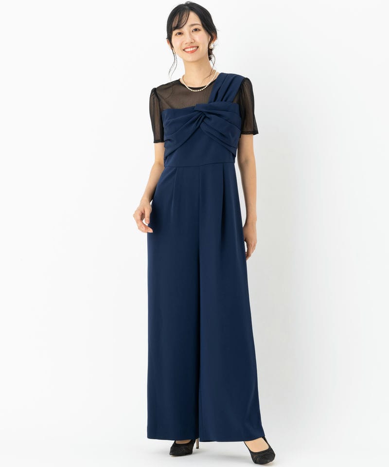 GRACE CONTINENTAL グレースコンチネンタル ドレープリボンサロペット