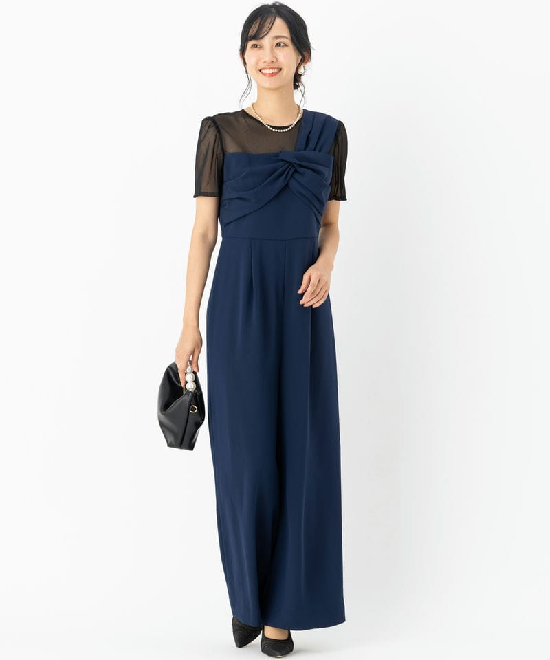 GRACE CONTINENTAL グレースコンチネンタル ドレープリボンサロペット