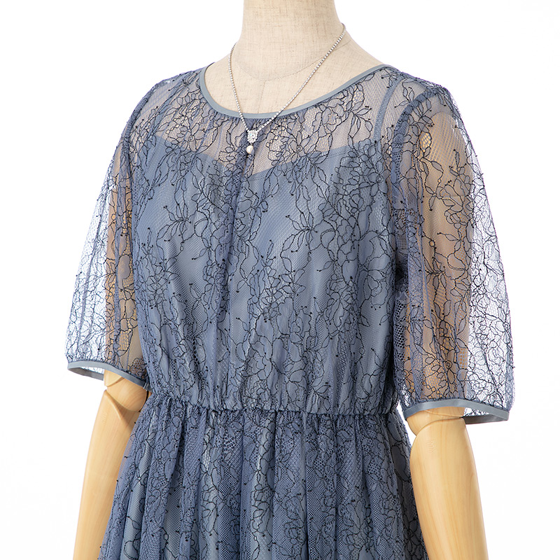 JILL STUART ジルスチュアート チュールレースバックリボンドレス