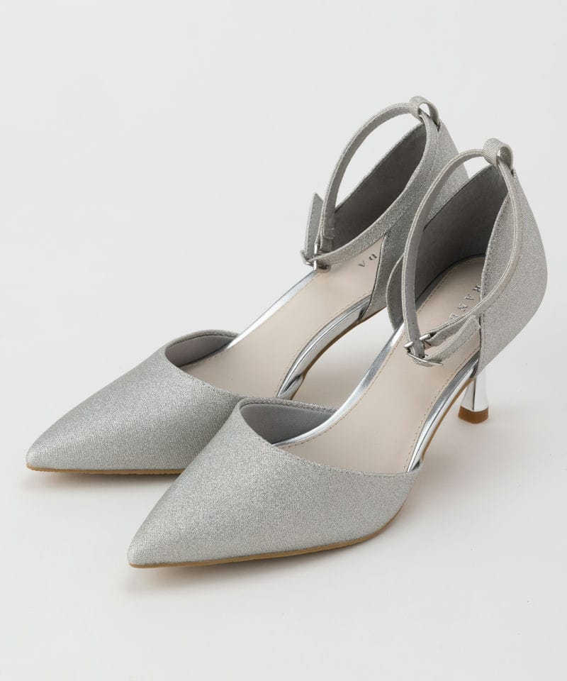 RANDA ランダ 2WAYグリッターストラップパンプス その他 x グレー系 x