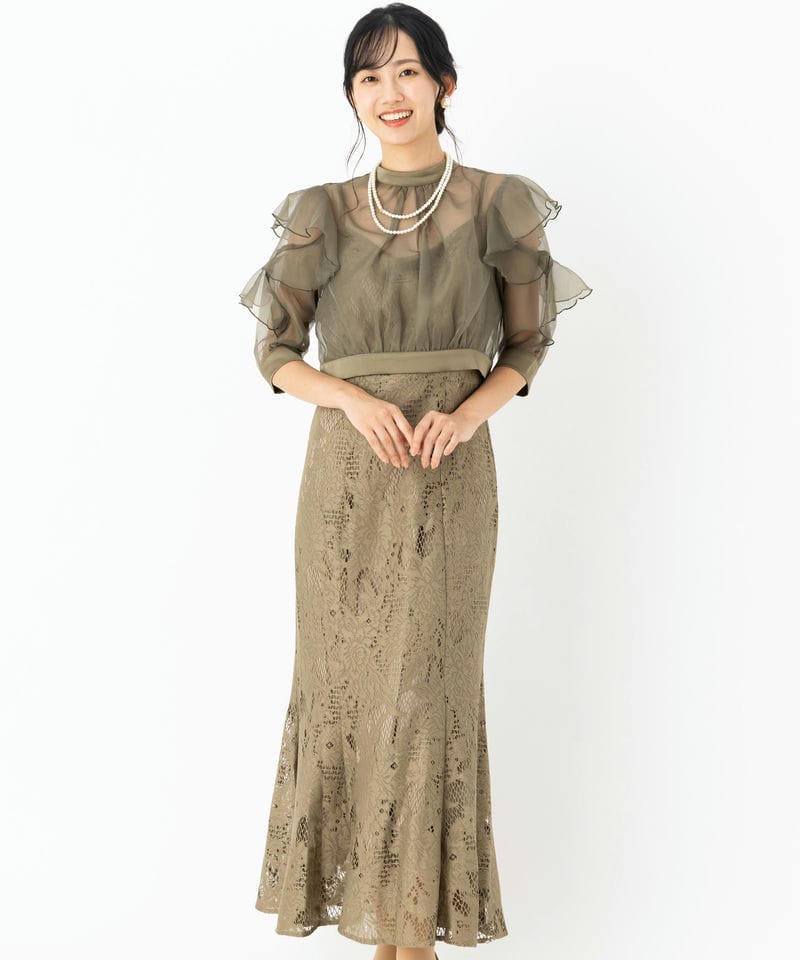 Leja レジャ フリルボレロバックリボンマーメイドドレス その他 x