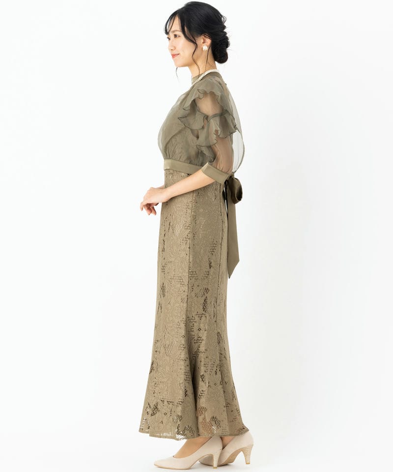 Leja レジャ フリルボレロバックリボンマーメイドドレス その他 x