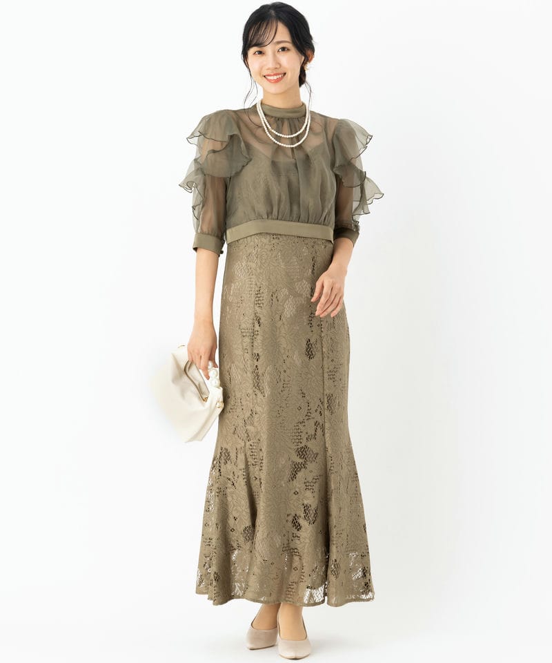 Leja レジャ フリルボレロバックリボンマーメイドドレス その他 x