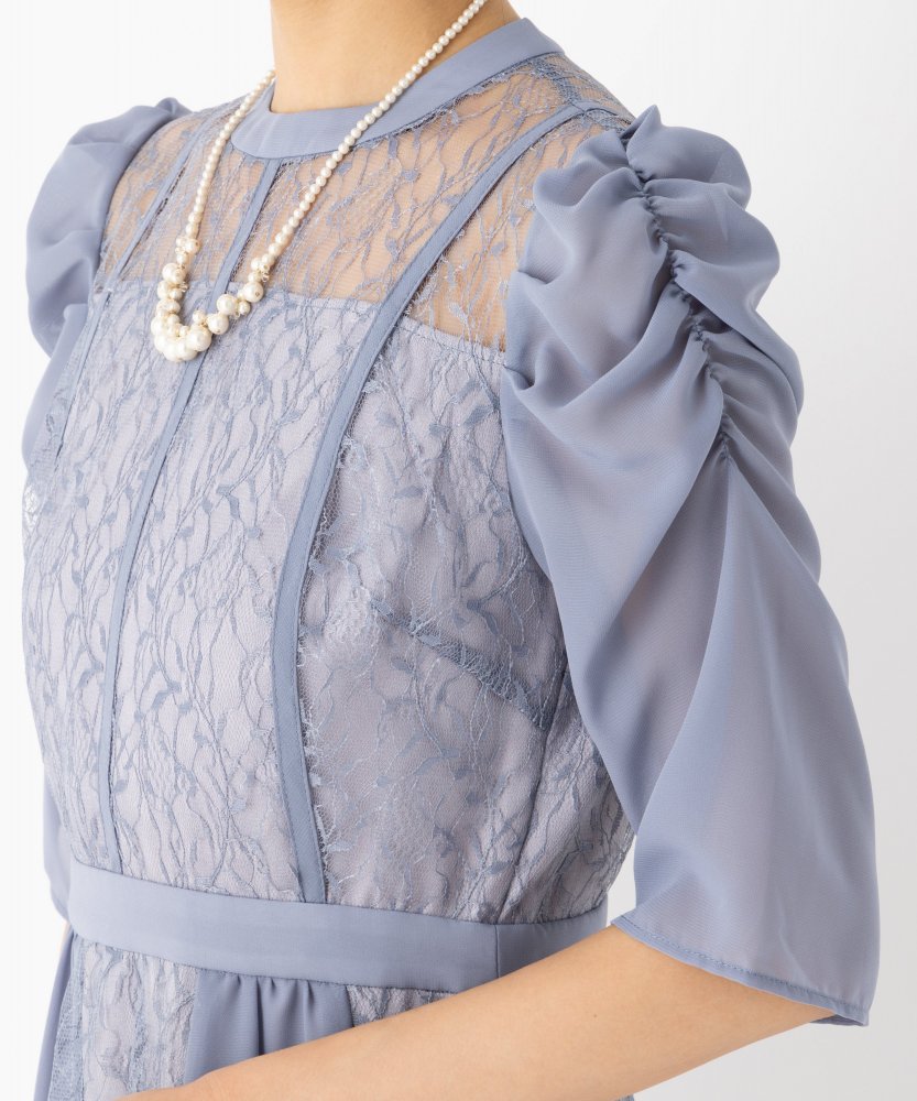 Select Shop シフォン切替レースドレス その他 x ブルー系 | 結婚式