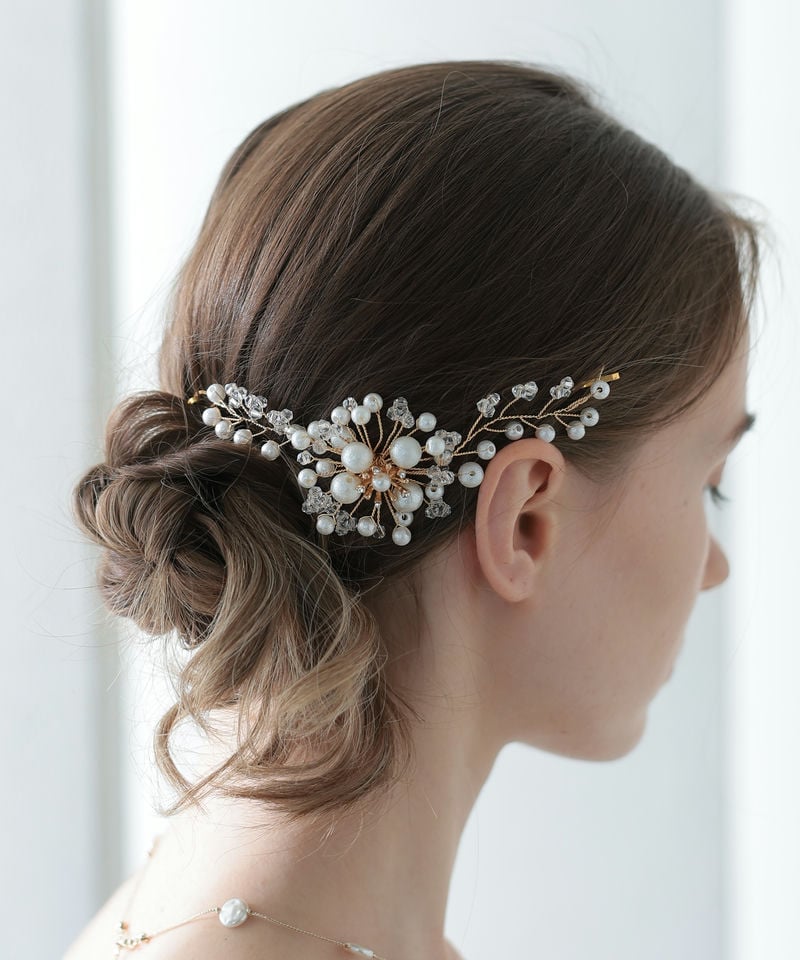 COMPLEX BIZ コンプレックスビズラインストーン＆パールカチューシャ