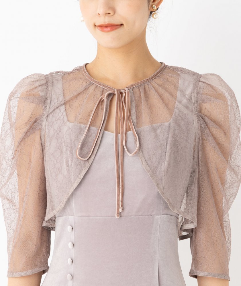 SNIDEL スナイデル レースボレロレイヤードタイトスリットドレス