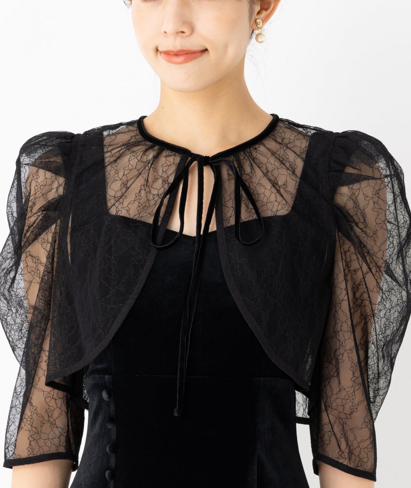 SNIDEL スナイデル レースボレロレイヤードタイトスリットドレス