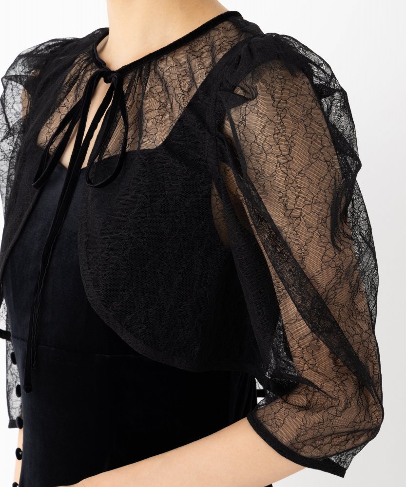 SNIDEL スナイデル レースボレロレイヤードタイトスリットドレス