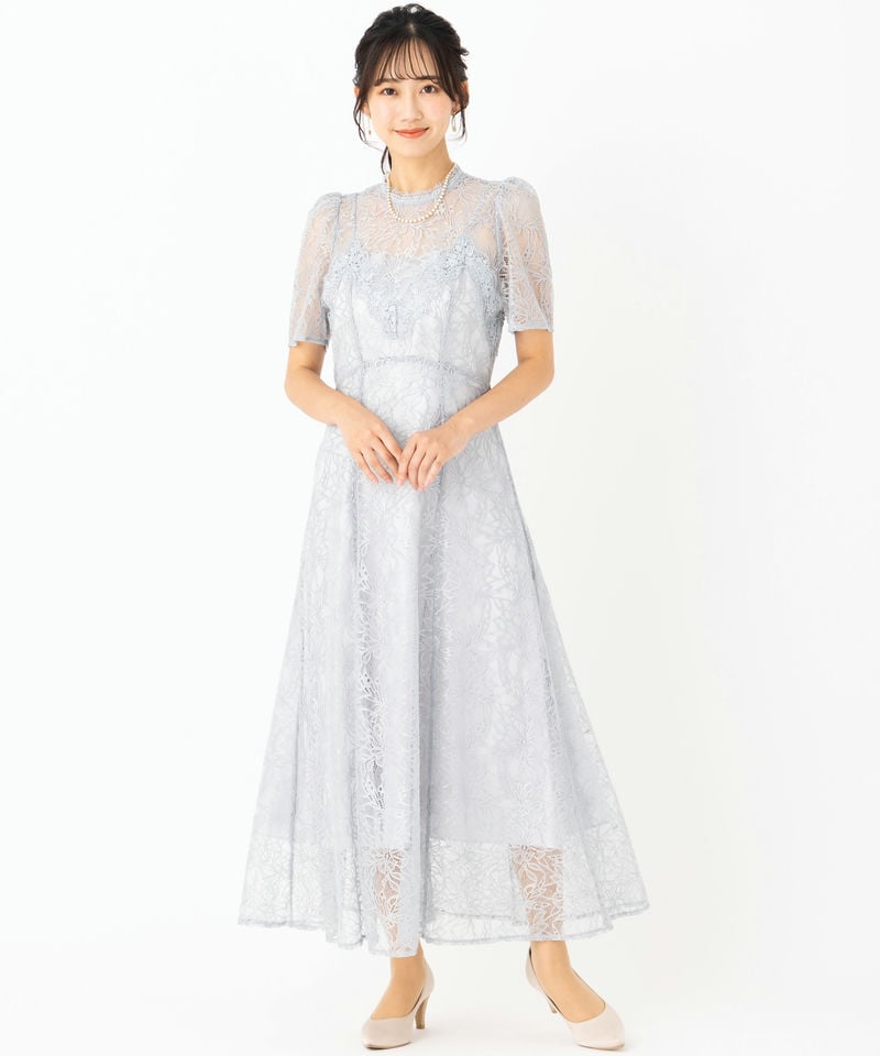 SNIDEL スナイデル シャイニーレースドレス その他 x ブルー系 | 結婚