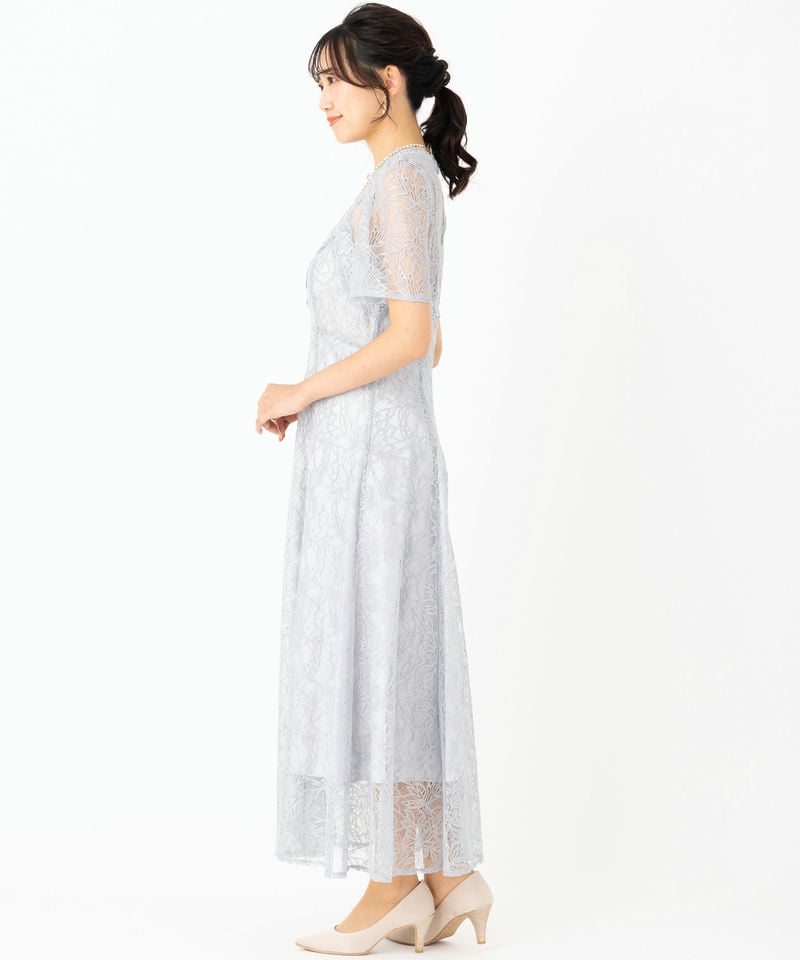 SNIDEL スナイデル シャイニーレースドレス その他 x ブルー系 | 結婚