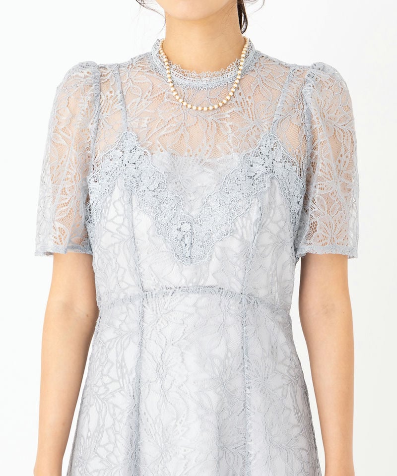 SNIDEL スナイデル シャイニーレースドレス その他 x ブルー系 | 結婚
