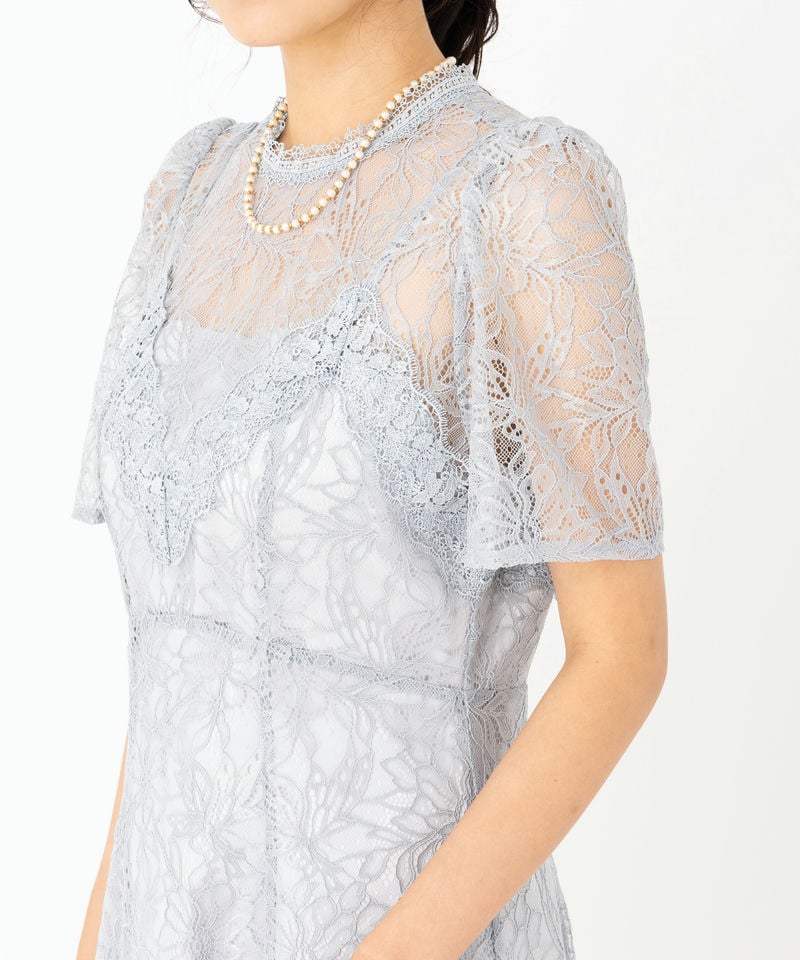 SNIDEL スナイデル シャイニーレースドレス その他 x ブルー系 | 結婚