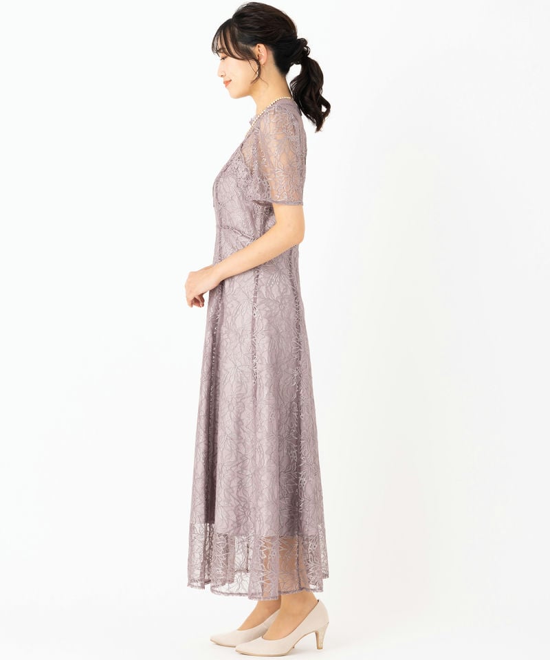 SNIDEL スナイデル シャイニーレースドレス その他 x パープル系