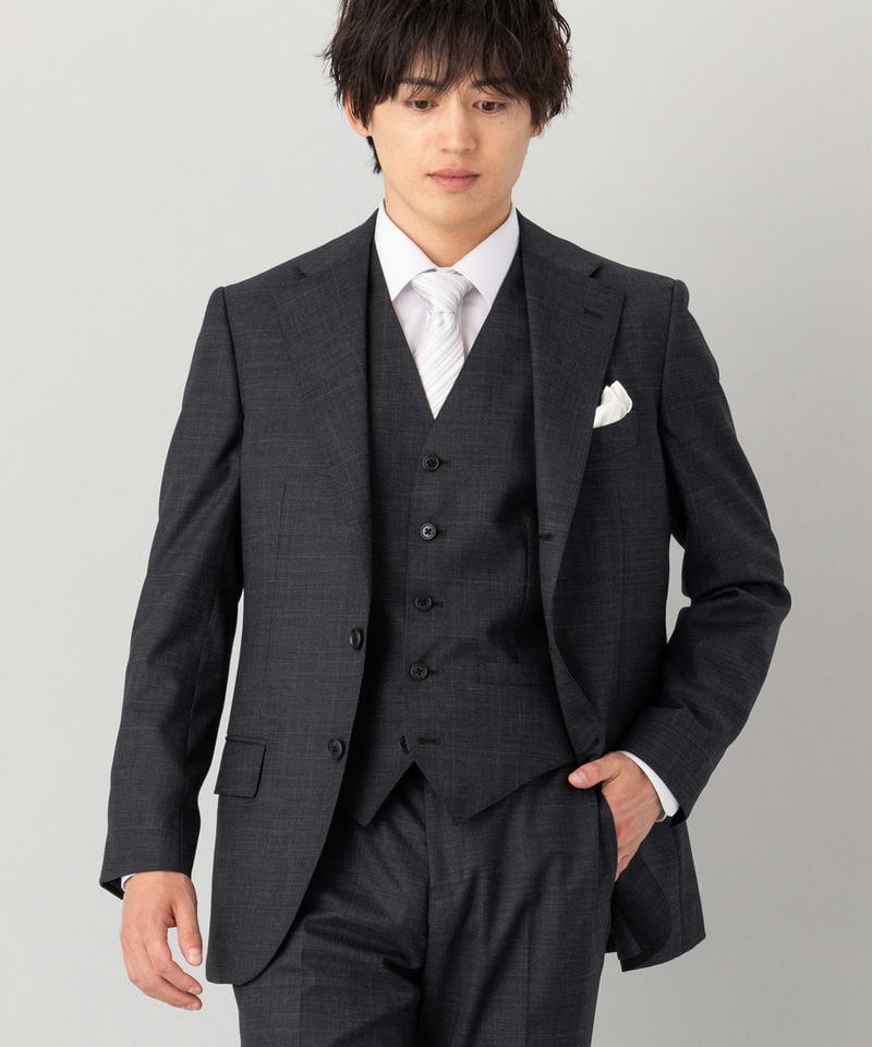 3ピース✨SUIT SELECT セットアップスーツ チャコールグレー A5 SUIT SELECT セレモニースーツ セットアップ メンズ : ZOZOTOWN Yahoo