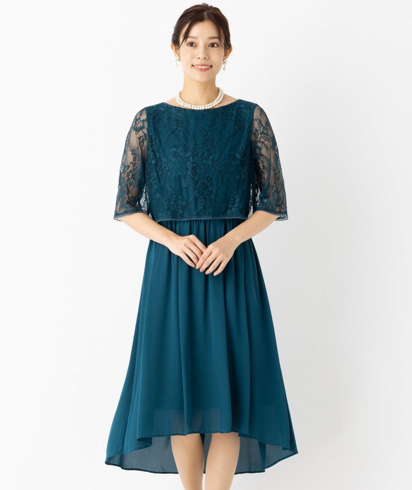 Aimer エメ レーストップス×テールスカートドレス その他 x グリーン系