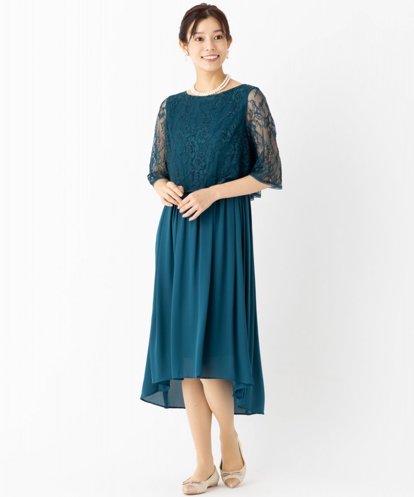 Aimer エメ レーストップス×テールスカートドレス その他 x グリーン系