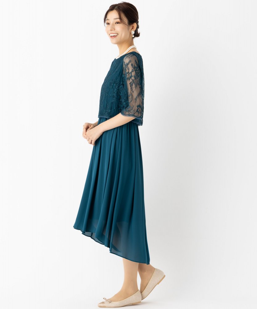 Aimer エメ レーストップス×テールスカートドレス その他 x グリーン系