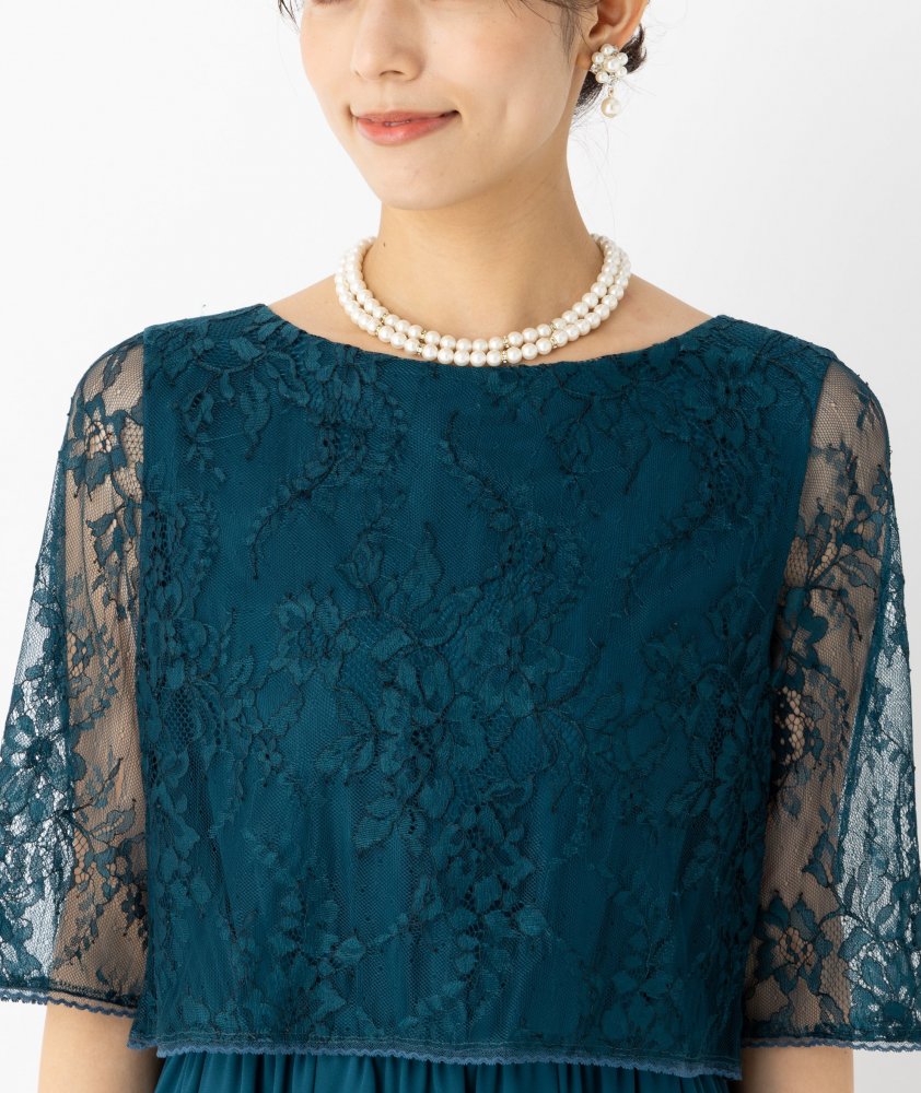 Aimer エメ レーストップス×テールスカートドレス その他 x グリーン系
