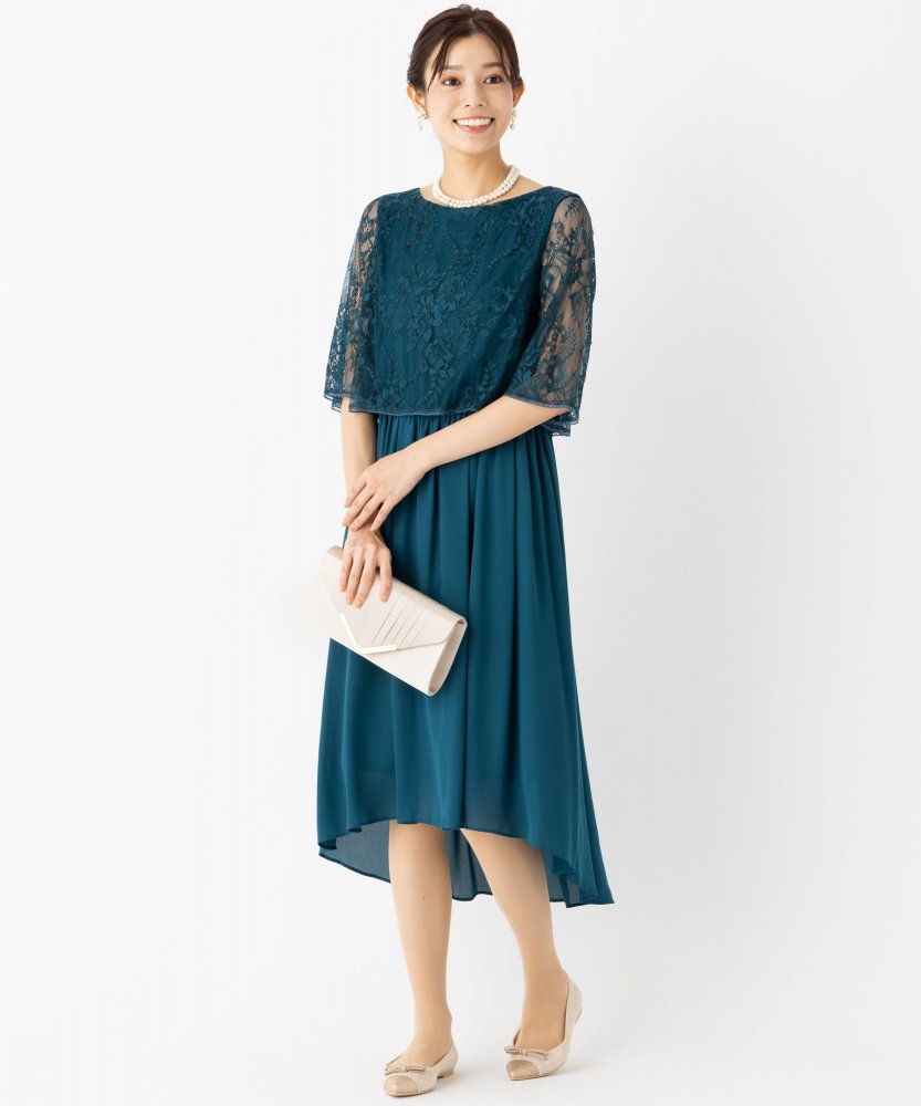 Aimer エメ レーストップス×テールスカートドレス その他 x グリーン系