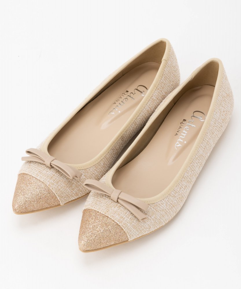 DIANA ダイアナ グリッターチュールフラットシューズ その他 x