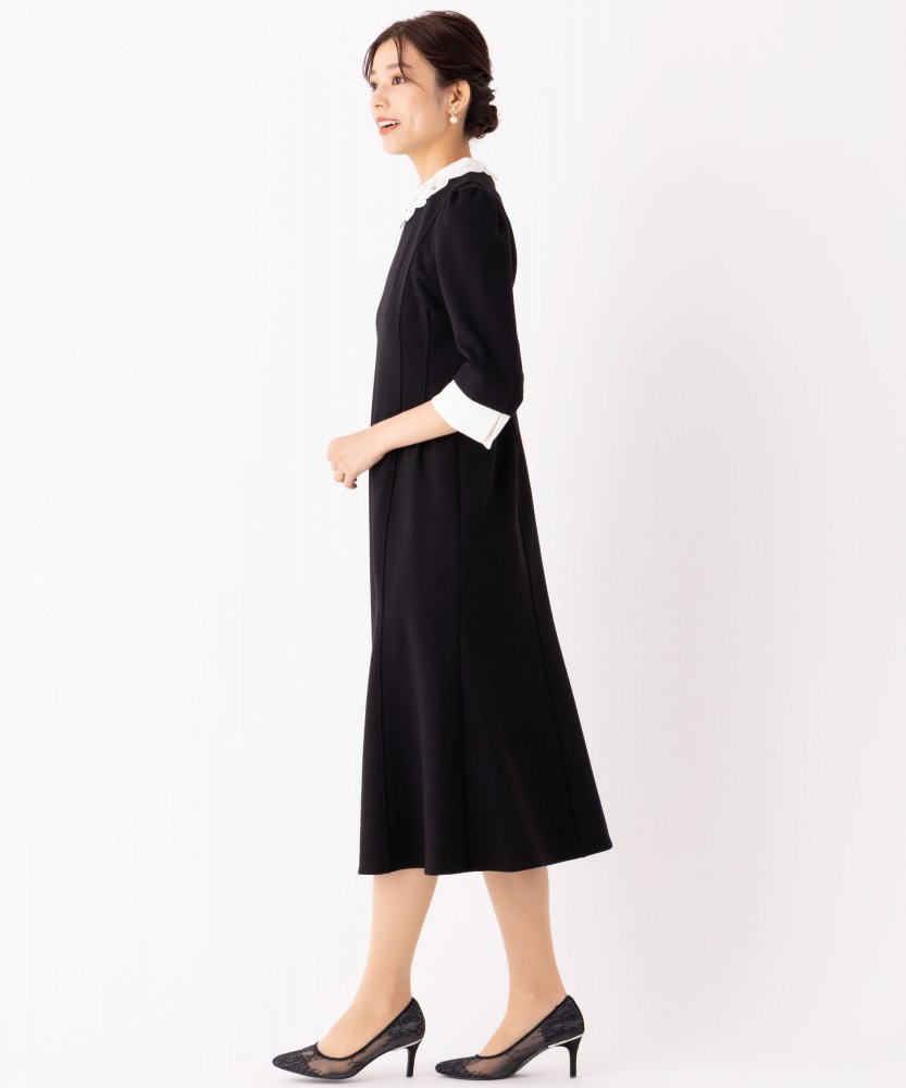 CELFORD セルフォード エンブロイダリーカラーポンチワンピース